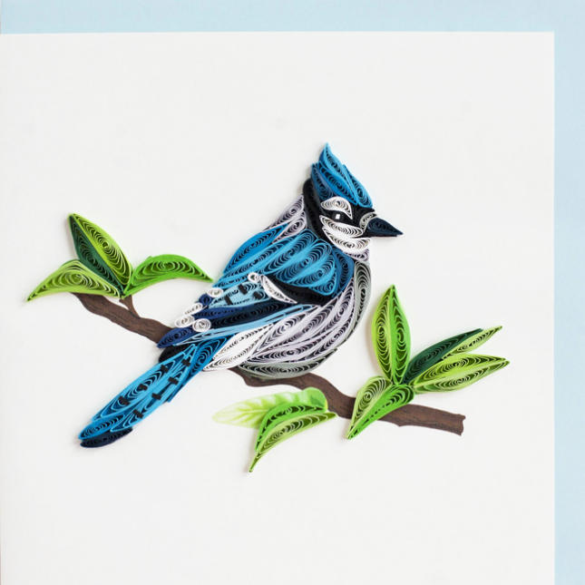 Quilling Blue Jay