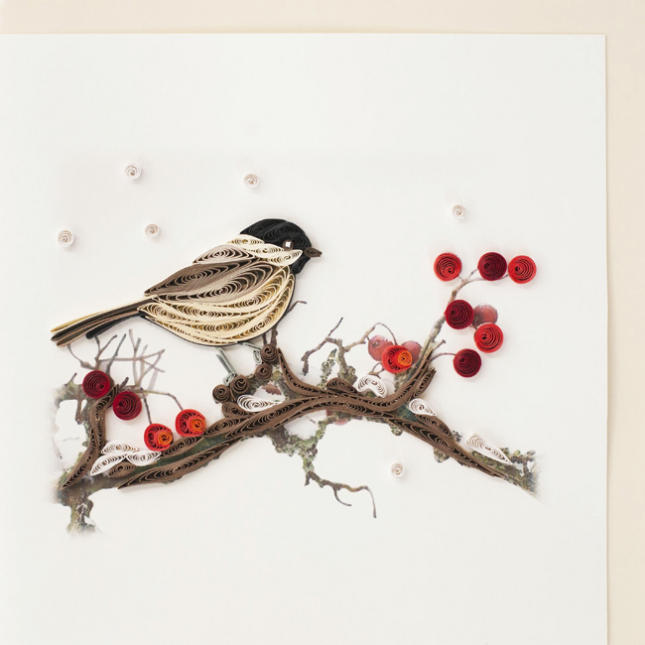 Quilling Chickadee